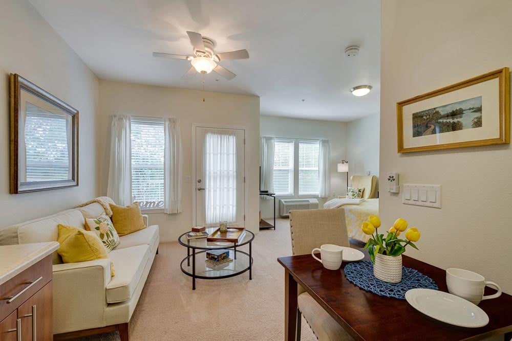 A studio apartment at Parker Place